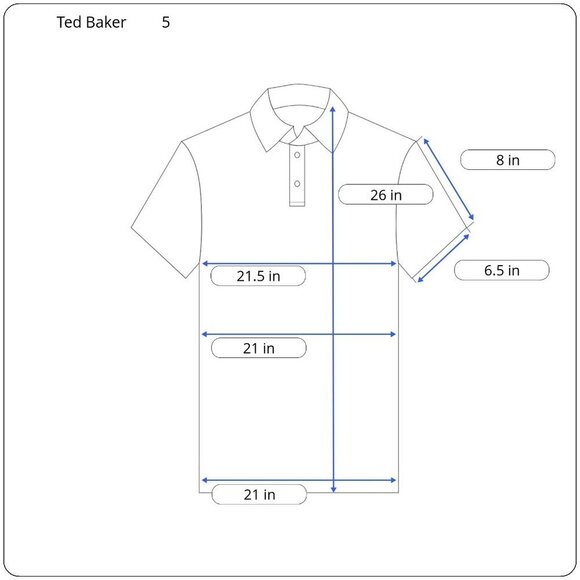 Ted Baker London Men’s Polo Shirt – Size 5 (XL) EUC SEE notes on size - Picture 4 of 4